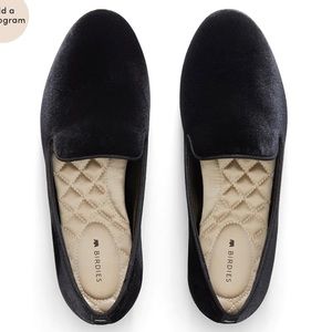 NWT, NIB, Birdies “The Starling” Classic Velvet Vegan Smoking Slipper Flat